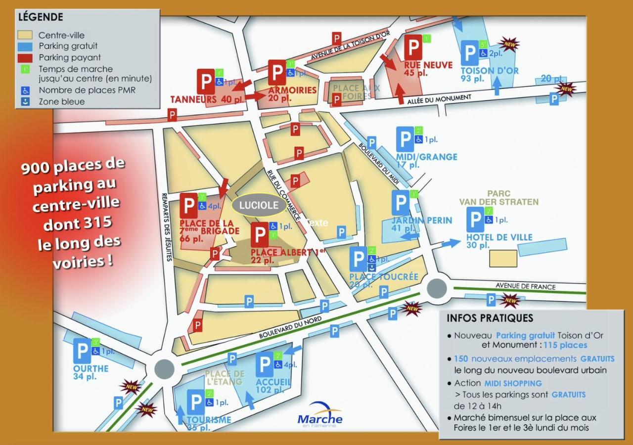La Luciole Gite Urbain A Marche En Famenne ภายนอก รูปภาพ